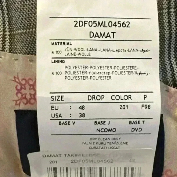 Damat Marzotto Plaid Blazer Regular 38 - Picture 5 of 5